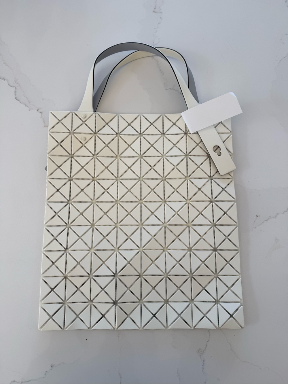 Issey Miyake Baobao Geometric Off White Prism Tote Bag - NWT